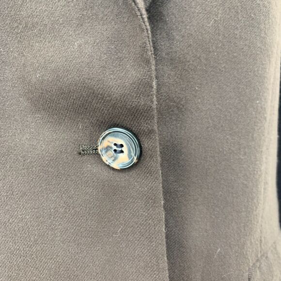Vintage Orvis Loneline Blazer Women 4P Petite Brown One Button Notch Collar Line - Picture 6 of 13